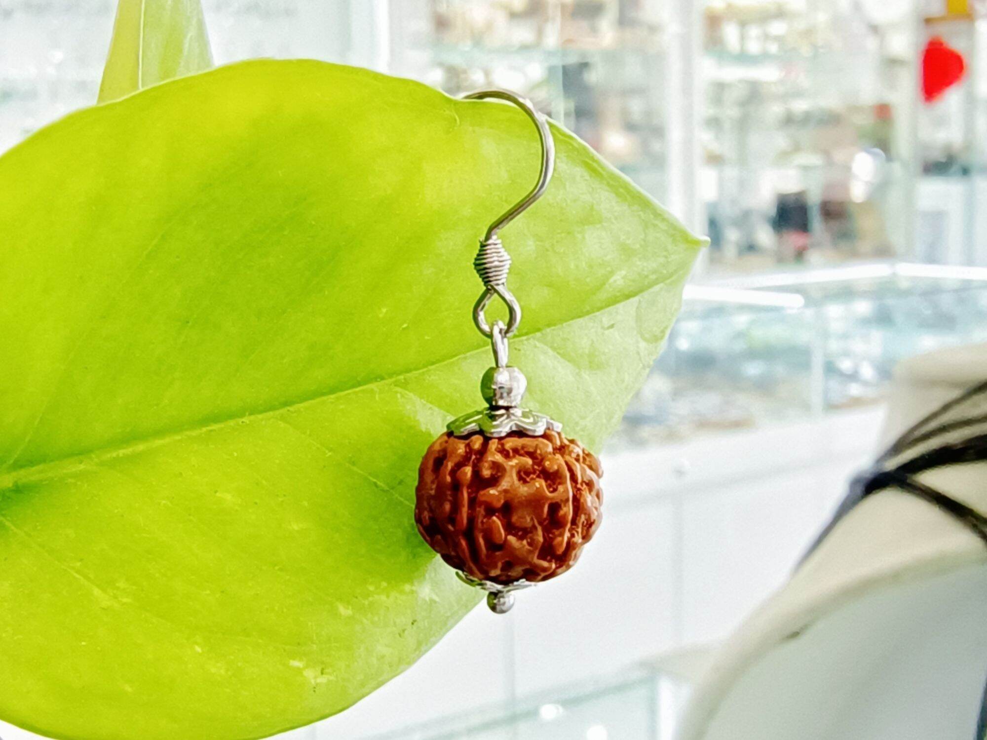 Rudraksha earrings on sale