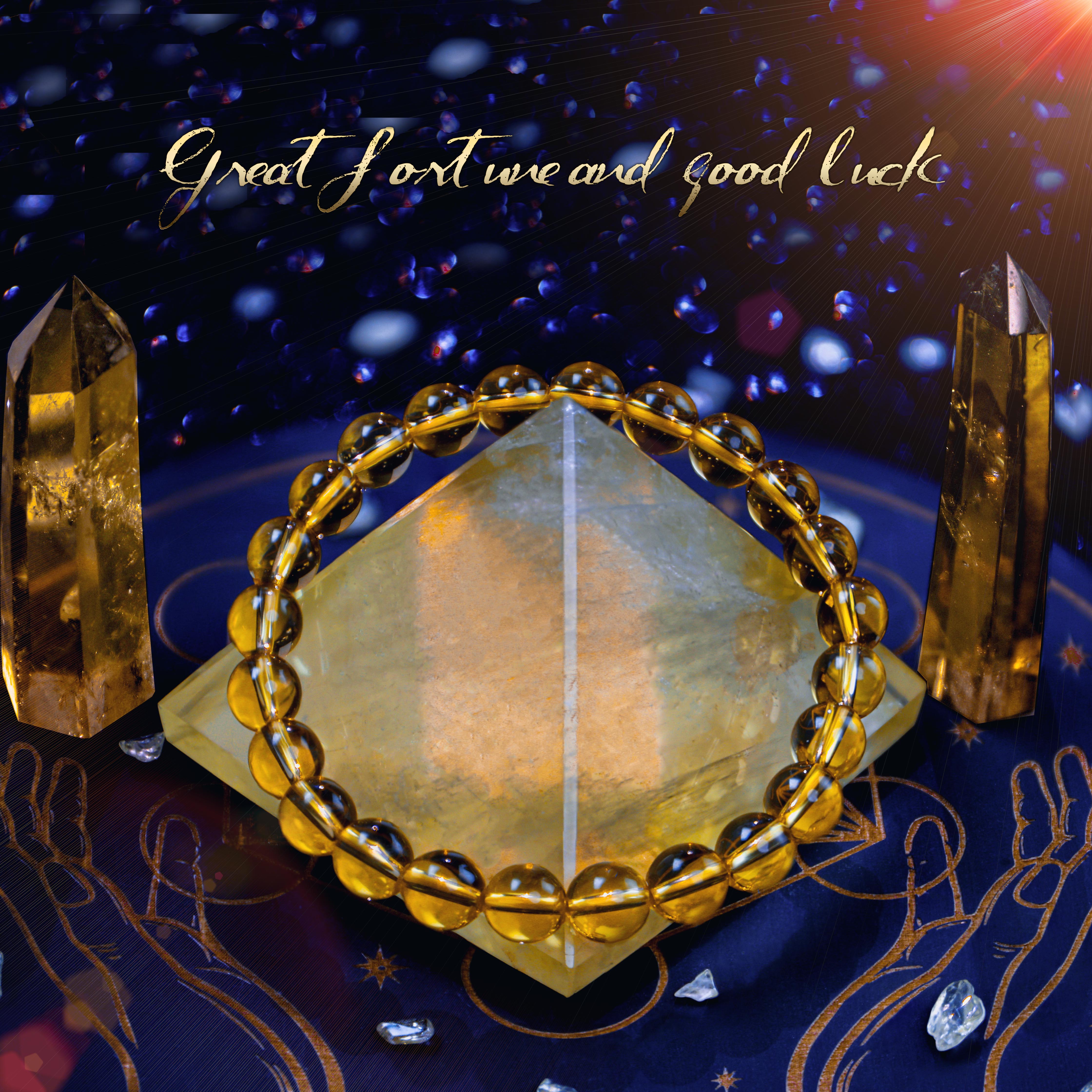 Yellow Crystal Bracelet ❤️ Blessed by a Master, Attracting Wealth and Prosperity, Good Luck