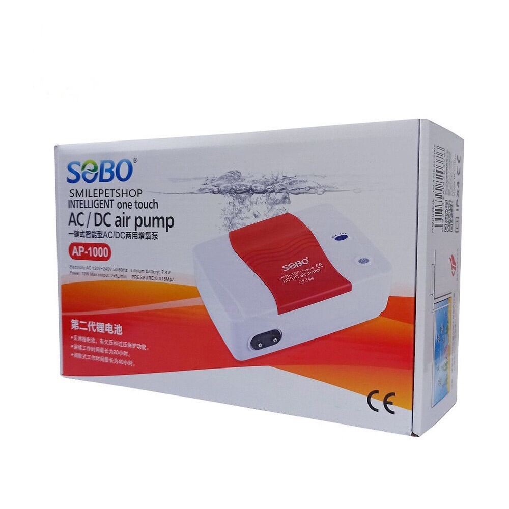 SOBO AP1000 AC/DC Air Pump Aquarium Backup Auto Lazada