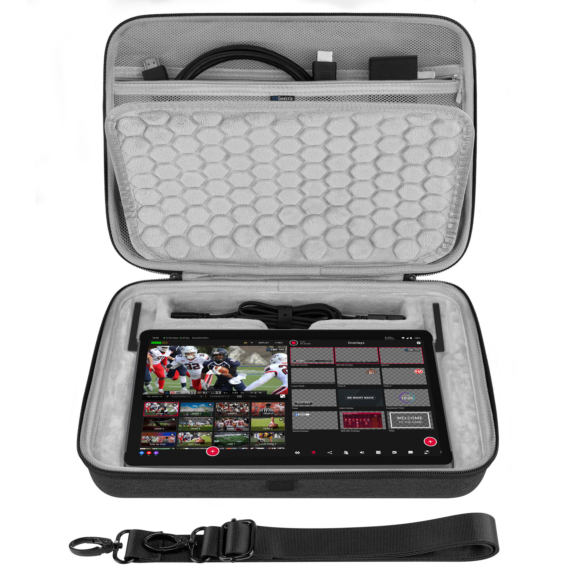 [Geekria Live Streaming Equipment Carrying Case, Compatible YoloLiv YoloBox Extreme, EVA Hard Shell Portable Travel Bag (Dark Gray),GEEKRIA Audio Interface Carrying Case, Compatible YoloLiv YoloBox Extreme, EVA Hard Shell Portable Travel Bag (Dark Gray),]