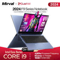 Mirval F9 Laptop Gaming Computer Intel Core i9 8950HK 6 Cores 12 Threads 15.6 1080P IPS 16GB DDR4 512GB SSD for Gaming Office Student Notebook