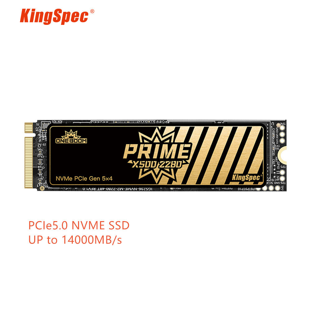 Kingspec oneboom pcie5.0x4 SSD 2TB 4TB M.2 NVMe gen5x4 Ổ cứng lưu trữ thể rắn lên đến 1400 MB/giây.