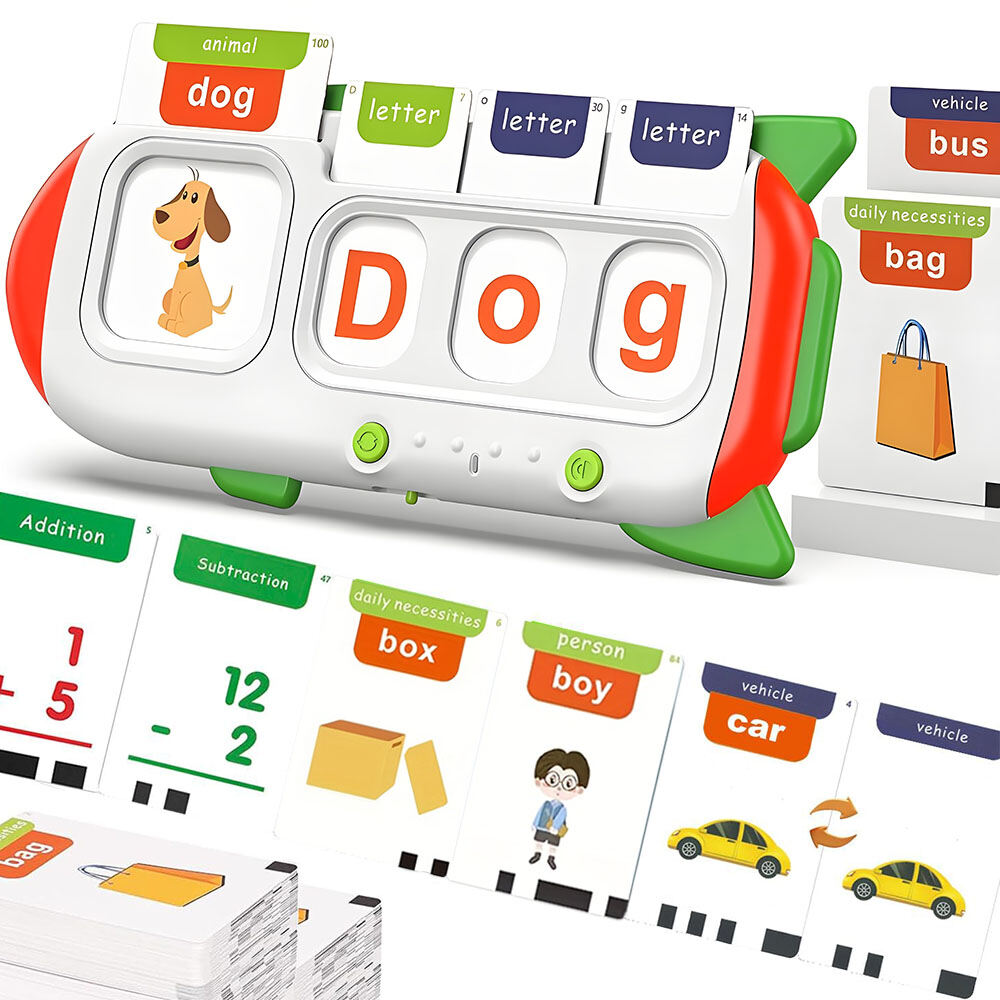 Flash Spell Spell & Math Talking Flash Cards for Kids 3-6, Interactive Spelling ...