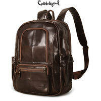 Cobbler Legend Mens Genuine Leather Backpack Vintage Large Capacity Laptop Backpack